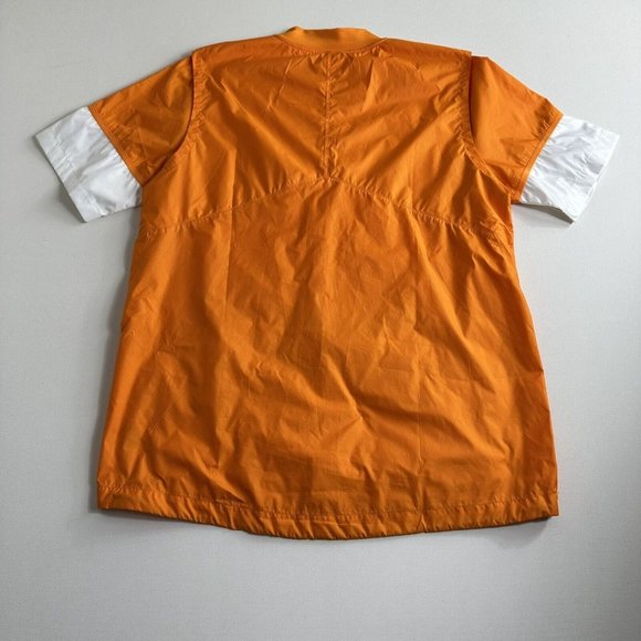 Nike 1/4 Zip Pullover Short‎ Sleeve Orange White Mens Size Large Mesh Lined Golf - Picture 2 of 10